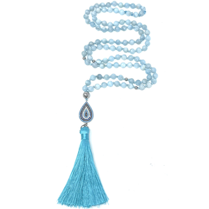 Aquamarine Mala Necklace