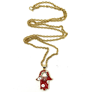 Gold & Red Jewelry set