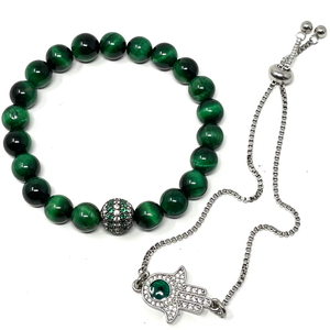 Green Tiger's Eye Jewelry set